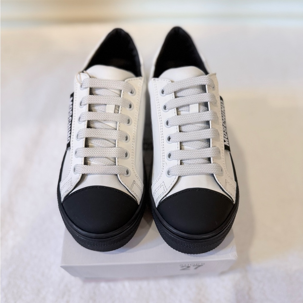 Moschino White and Black Sneakers